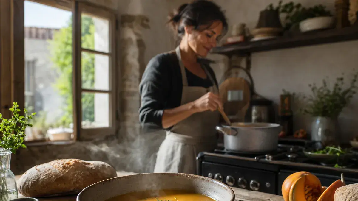 Soupe au potimarron de grand-mère : recette onctueuse et variante au lait de coco
