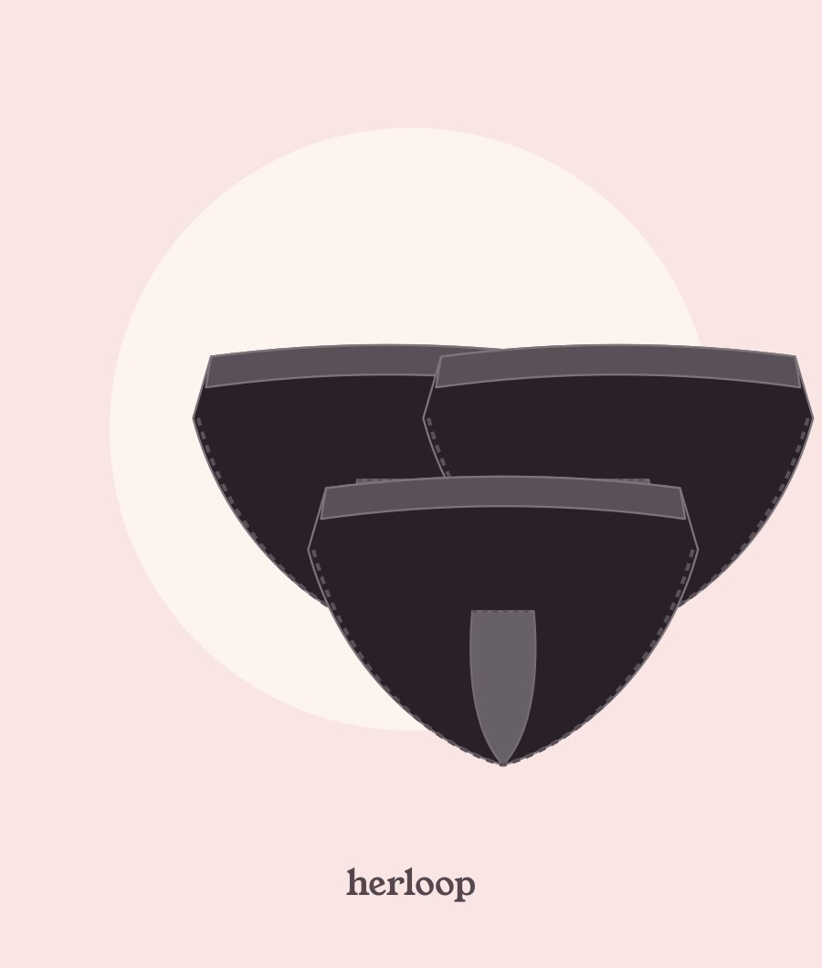 Haut de maillot de bain menstruel Miami Black Shiny